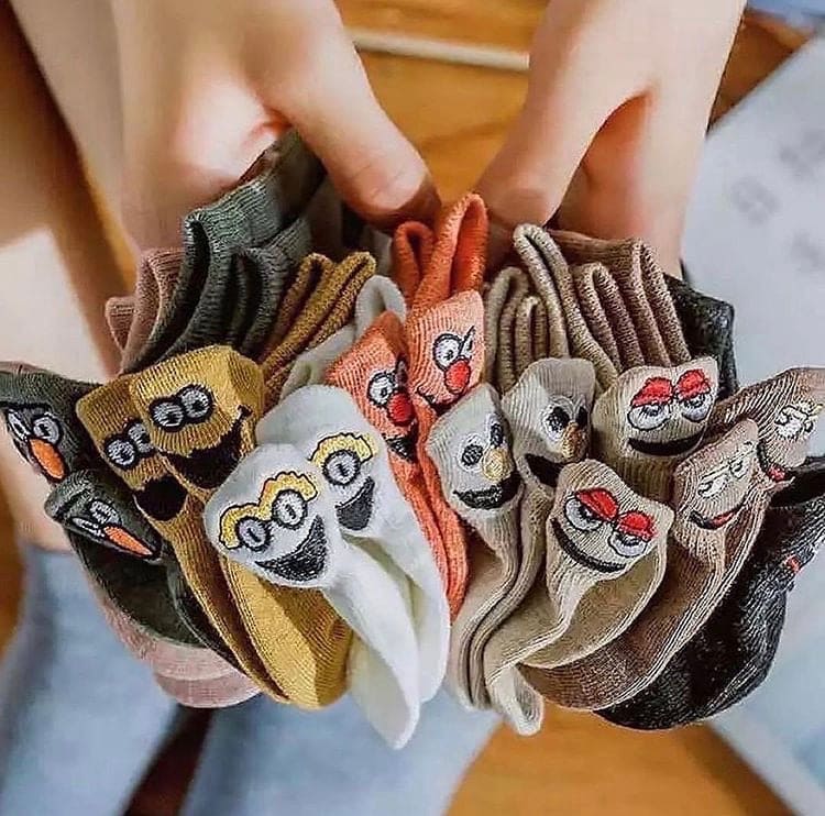 Pack of 4 Embroidered Smileys Women Ankle Socks Pack of 4 Embroidered Smileys Women Ankle Socks